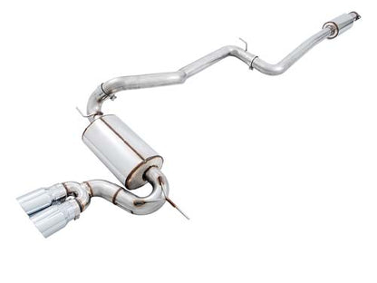 AWE Tuning Ford Focus ST Touring Edition Cat-back Exhaust - Non-Resonated - Diamond Black Tips - eliteracefab.com