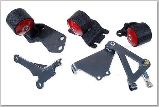 Innovative 88-91 Civic B-Series Black Steel Mounts 75A Bushings (Cable to Hydro Conversion) - eliteracefab.com