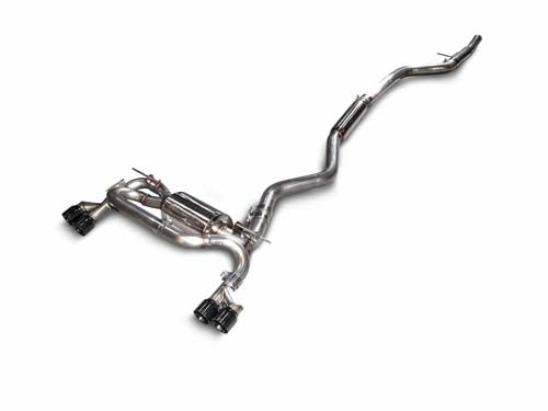 AWE Tuning BMW F3X N20/N26 328i/428i Touring Edition Exhaust Quad Outlet - 80mm Chrome Silver Tips - eliteracefab.com