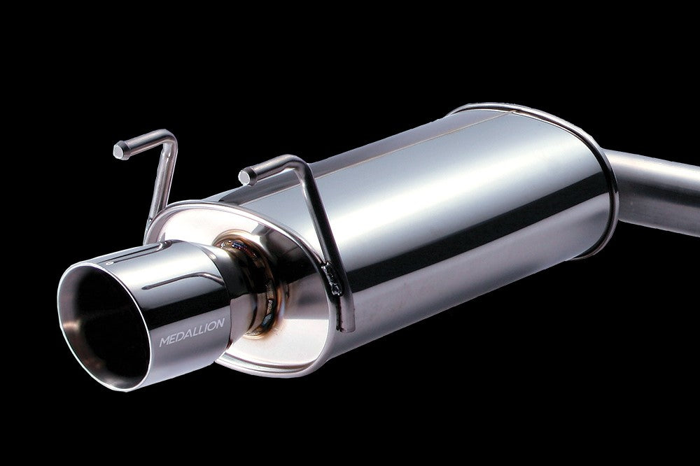 Revel Medallion Touring-S Catback Exhaust - Dual Muffler/ Quad Blue Tip 09-13 Nissan GT-R - eliteracefab.com