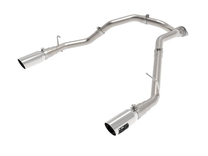 aFe Large Bore-HD 3in 409SS DPF-Back Exhaust System w/ Polished Tip RAM 1500 20-21 V6-3.0 - eliteracefab.com