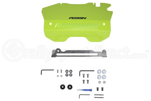 Perrin 15-16 Subaru WRX / STI Neon Yellow Pulley Cover For FA DIT Engines - eliteracefab.com