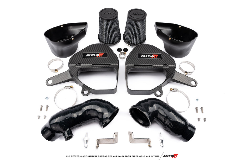 AMS Performance INFINITI Q50/Q60 Red Alpha Carbon Fiber Cold Air Intake Kit - eliteracefab.com