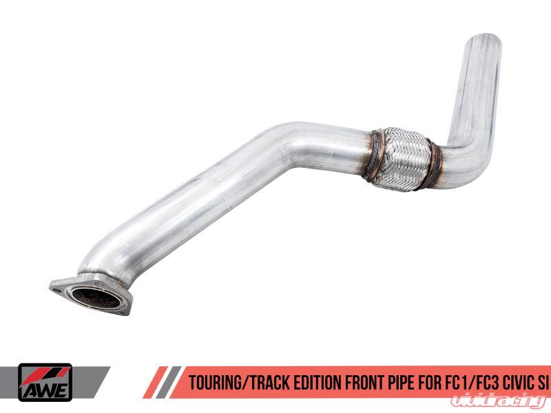 AWE Tuning 2016+ Honda Civic Si Track Edition Exhaust w/Front Pipe & Triple Diamond Black Tips - eliteracefab.com