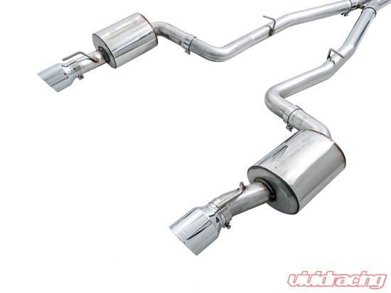 AWE Tuning 2015+ Dodge Charger 6.4L/6.2L SC Non-Resonated Touring Edition Exhaust - Silver Tips - eliteracefab.com