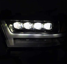 Load image into Gallery viewer, AlphaRex 19-20 Ram 1500HD NOVA LED Proj Headlights Plank Style Gloss Blk w/Activ Lght/Seq Signal/DRL - eliteracefab.com