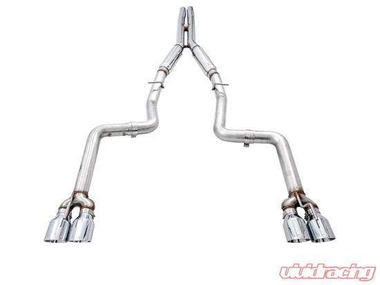 AWE Tuning 2015+ Dodge Challenger 6.4L/6.2L Supercharged Track Edition Exhaust - Use Stock Tips - eliteracefab.com