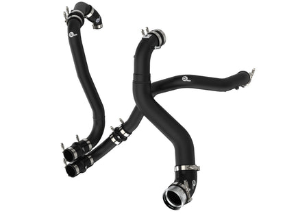 aFe BladeRunner 21-22 Ford F-150 Ecoboost V6-3.5L(tt) Aluminum Hot and Cold Charge Pipe Kit Black - eliteracefab.com
