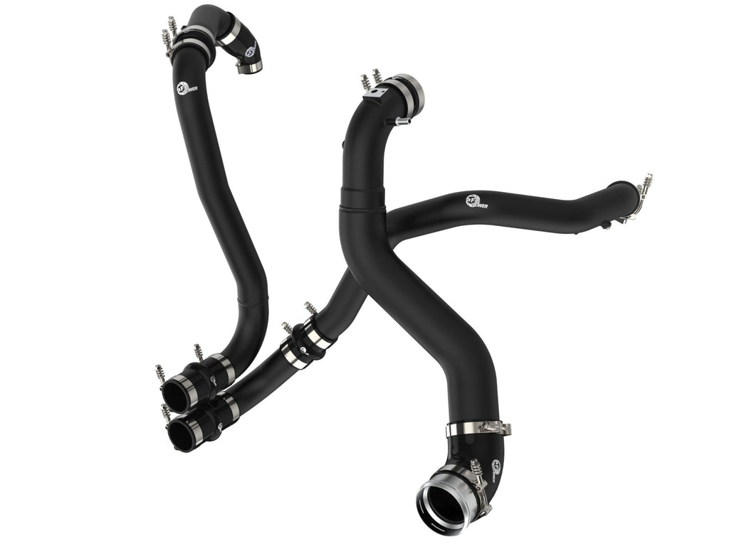 aFe BladeRunner 21-22 Ford F-150 Ecoboost V6-3.5L(tt) Aluminum Hot and Cold Charge Pipe Kit Black - eliteracefab.com