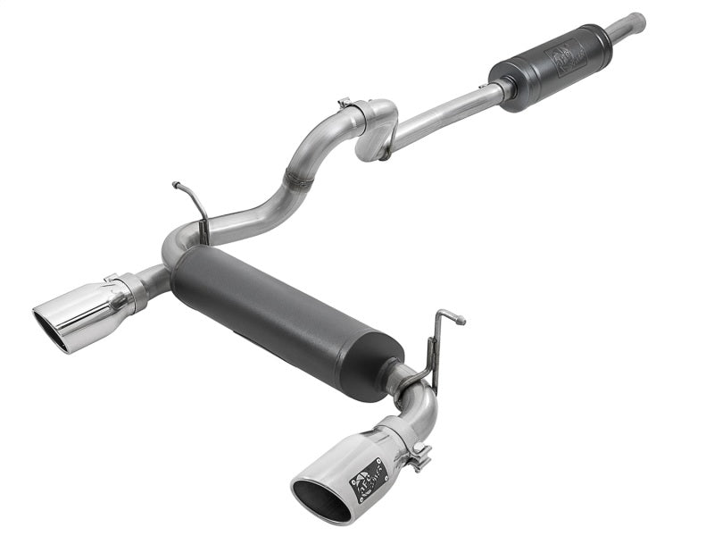 Rebel Series 2.5in 304 SS Cat-Back Exhaust w/ Polished Tips 2018+ Jeep Wrangler (JL) V6 3.6L aFe