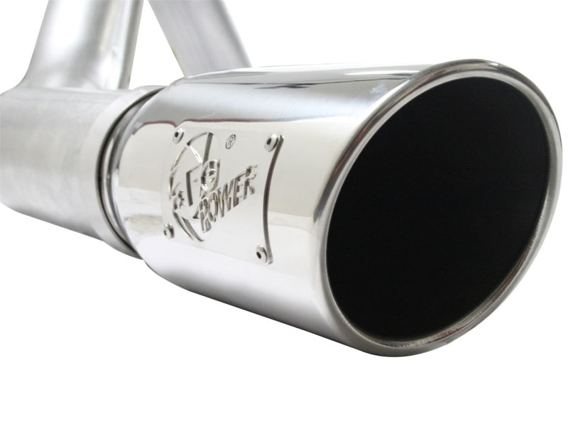 aFe Atlas Exhaust 4in Aluminized Cat-Back w/ 304 SS Polished Tip 11-13 Ford F-150 EcoBoost V6 3.5L - eliteracefab.com