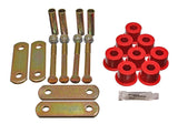 Energy Suspension 67-69 Chevy Camaro w/ Mono-Leaf Springs Red Heavy Duty Shackle Set (Inc Hardware)