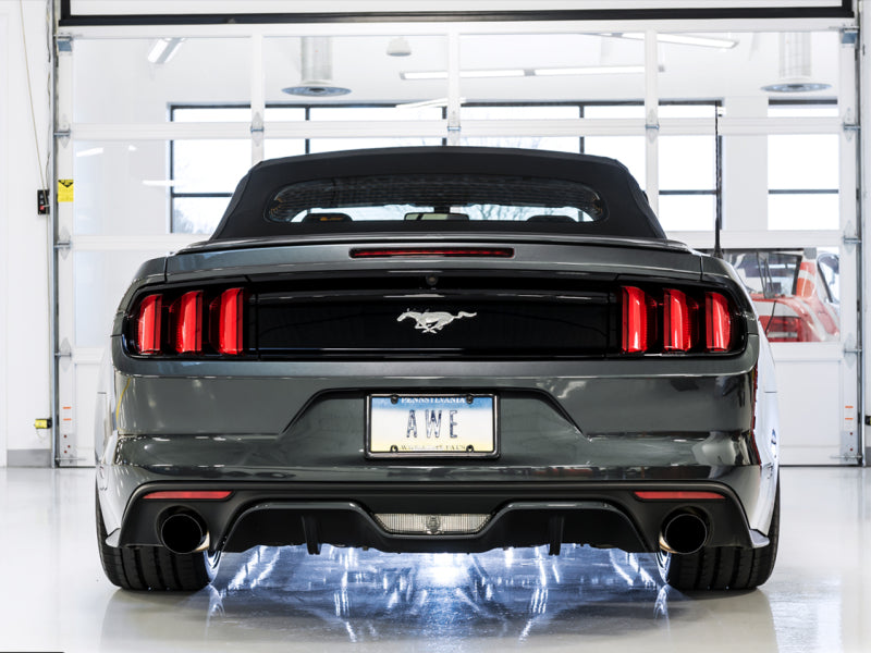 AWE Tuning S550 Mustang EcoBoost Axle-back Exhaust - Touring Edition (Diamond Black Tips) AWE Tuning