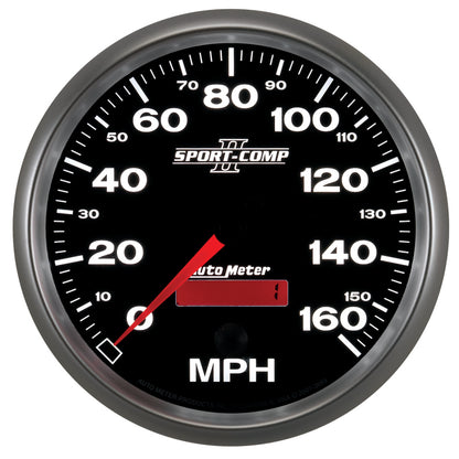 Autometer Sport-Comp II 5 inch 0-160MPH Electronic Programmable Speedometer 3689
