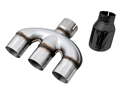 AWE Tuning Honda Civic Si 10th Gen 1.5L Turbo Dual-to-Triple Tip Conversion Kit - Diamond Black Tip AWE Tuning
