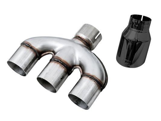 AWE Tuning Honda Civic Si 10th Gen 1.5L Turbo Dual-to-Triple Tip Conversion Kit - Diamond Black Tip AWE Tuning
