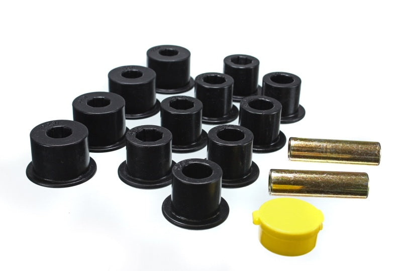 Energy Suspension 6/86-97 Nissan 720 & Hardbody Pickup 2WD Black Rear Leaf Spring Bushing Set - eliteracefab.com