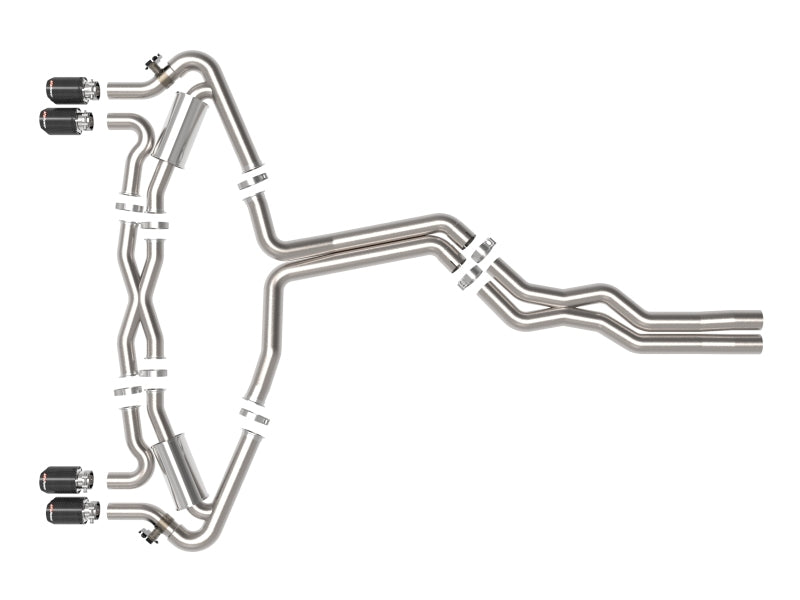 aFe 20-22 Audi RS6 Avant V8 4L (tt) MACH Force-Xp 3in to 2.5in 304 SS Cat-Back Exhaust w/ Carbon Tip aFe