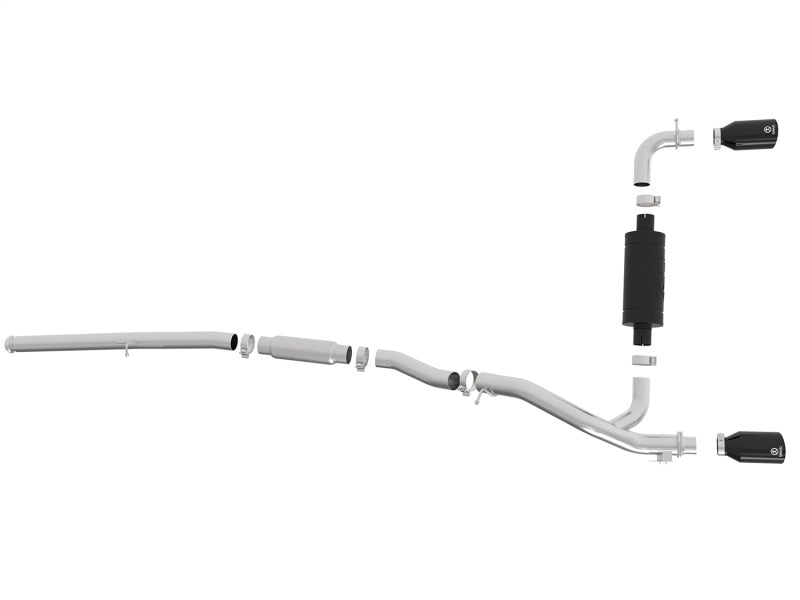 aFe Takeda 3in 304 SS Cat-Back Exhaust System w/ Black Tips 16-18 Ford Focus RS I4-2.3L (t) aFe