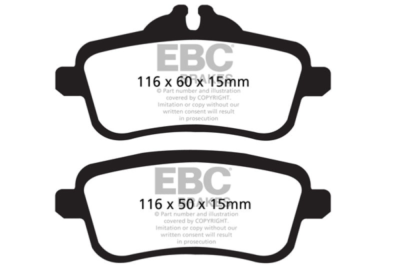 EBC 14+ Mercedes-Benz CLA45 AMG 2.0 Turbo Redstuff Rear Brake Pads - eliteracefab.com