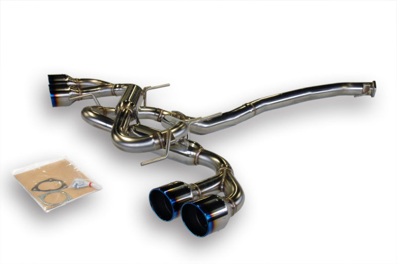 HKS Legamax Premium Exhaust Titanium Tip Flux Welds Nissan Skyline R35 GT-R R35 2009-2021 - eliteracefab.com