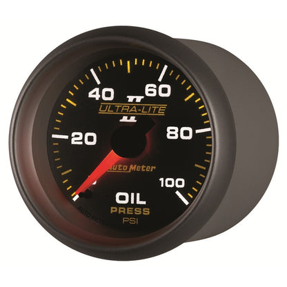 Autometer Ultra-Lite II 52mm 0-100 PSI Mechanical Oil Pressure Gauge 4921