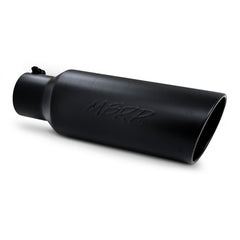 MBRP Universal Tip 6in OD Rolled End 4in Inlet 18in L Black Coated Exhaust Tip - eliteracefab.com