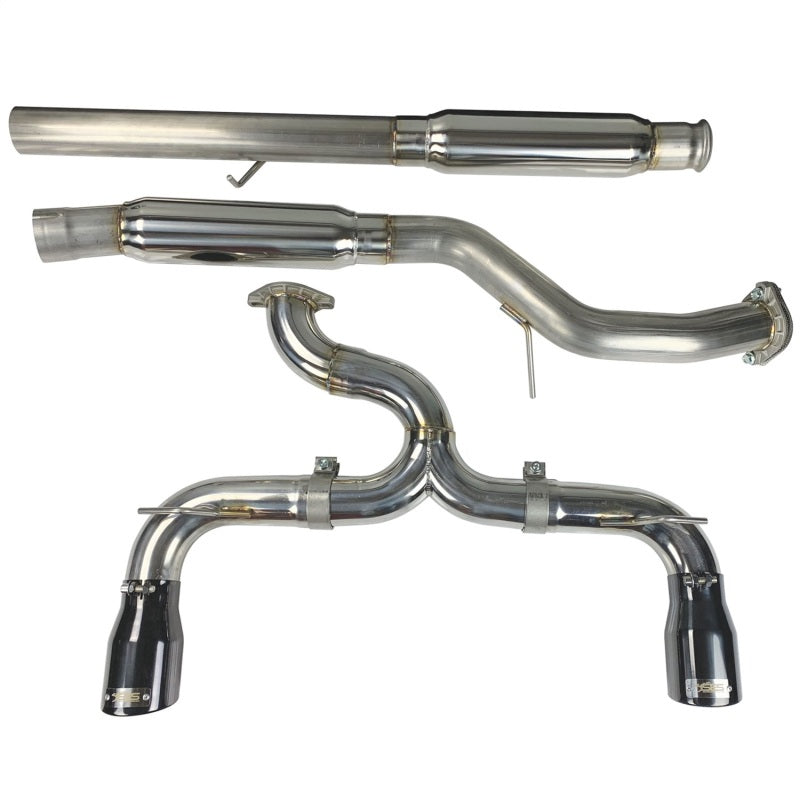 Injen 16-18 Ford Focus RS 3in Cat-Back Stainless Steel Exhaust w/ 4in Black Chrome Tips - eliteracefab.com