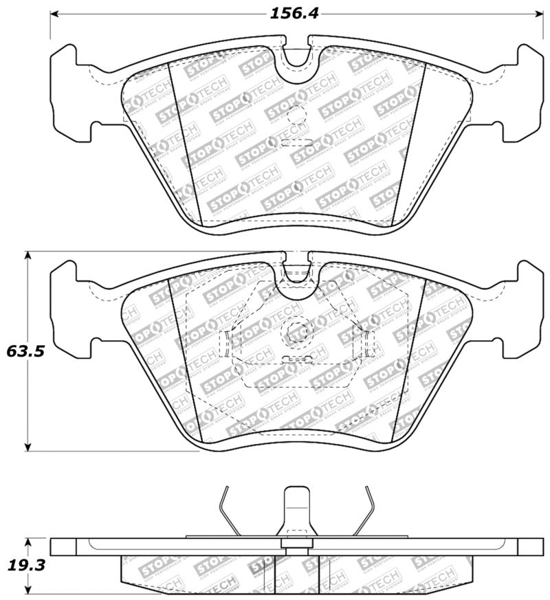 STOPTECH 95-99 BMW M3 / 01-07 M3 E46 / 89-93 M5 / 98-02 Z3 M SERIES / 93-95 530 FRONT BRAKE PADS, 309.03940 - eliteracefab.com