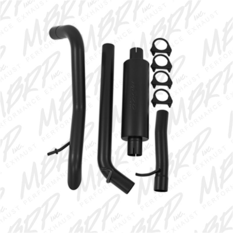 MBRP 2007-2009 Jeep Wrangler (JK) 3.8L V6 4 dr Off-Road Tail Pipe Muffler before Axle - eliteracefab.com