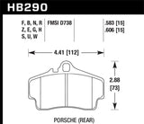 Hawk Performance DTC-30 Rear Brake Pads - HB290W.606