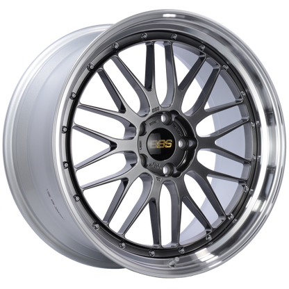BBS LM 21x10 5x120 ET38 Diamond Black Center Diamond Cut Lip Wheel -82mm PFS/Clip Required BBS