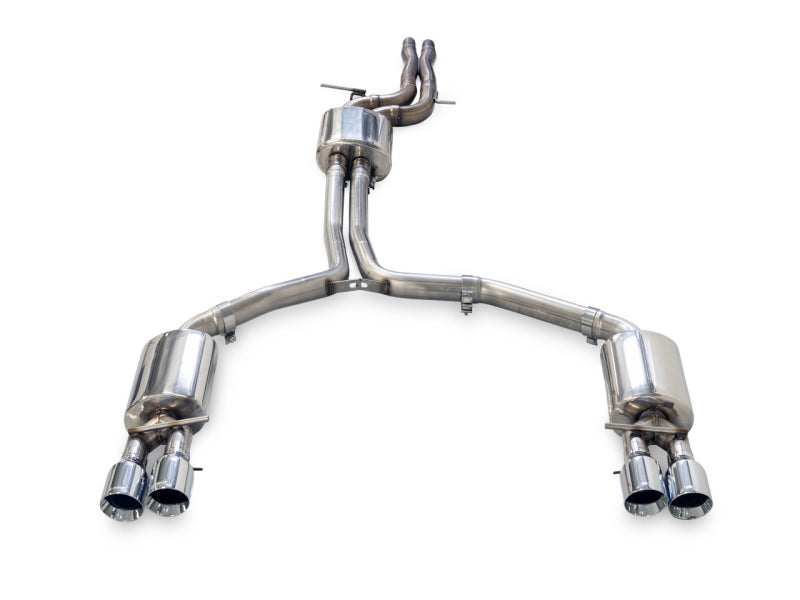 AWE Tuning Audi C7 A7 3.0T Touring Edition Exhaust - Quad Outlet Chrome Silver Tips AWE Tuning
