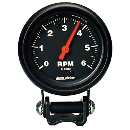 Autometer Black 2 5/8 inch  6000 rpm Tachometer Mini Tach Gauge 2891
