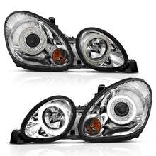 Load image into Gallery viewer, ANZO USA Lexus Gs300 Projector Headlights W/ Halo Chrome; 1998-2005 - eliteracefab.com