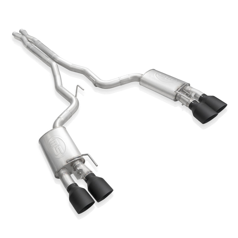 Stainless Works 2020 Ford GT500 Legend Catback X-Pipe Exhaust Factory Connect - Black Tips Stainless Works