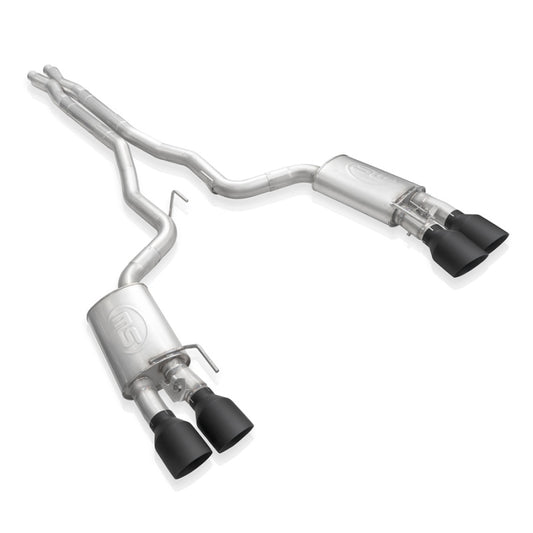Stainless Works 2020 Ford GT500 Legend Catback X-Pipe Exhaust Factory Connect - Black Tips Stainless Works