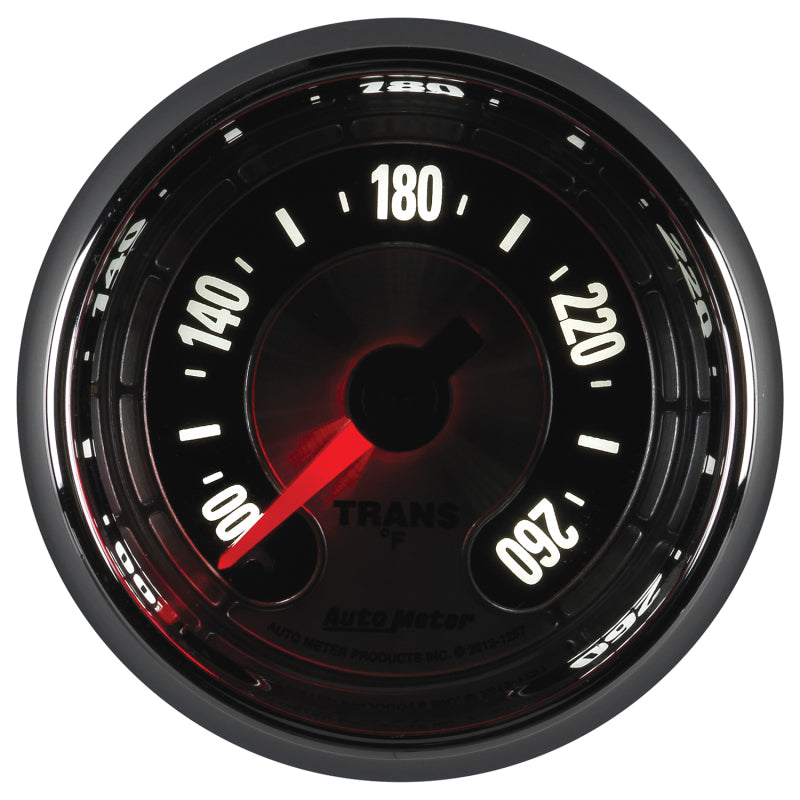 Autometer American Muscle 52mm Full Sweep Electric 100-260 Deg F Transmission Temperature Gauge 1257