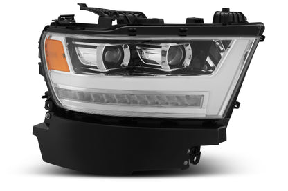 AlphaRex 880514 19-20 Ram 1500HD PRO-Series Proj Headlight Plnk Styl Chrm w/Activ Light/Seq Signal/Plnk DRL