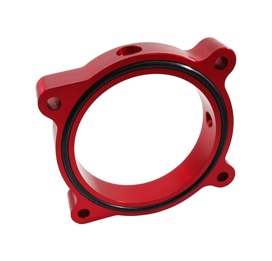 Torque Solution Throttle Body Spacer (Red) for 2011-2016 Ford Mustang GT 5.0L - TS-TBS-032R