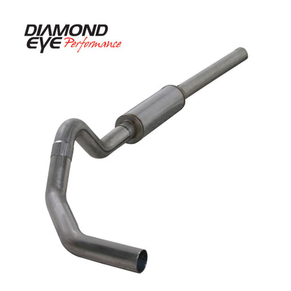Diamond Eye KIT 4in CB MFLR RPLCMENT PIPE SGL SS: 2004.5-2007.5 DODGE CUMMINS 600 Diamond Eye Performance