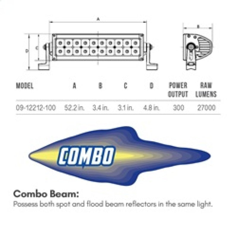 Westin B-FORCE LED Light Bar Double Row 40 inch Combo w/3W Cree - Black