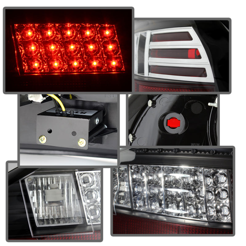 Spyder Pontiac Grand Prix 97-03 LED Tail Lights Black ALT-YD-PGP97-LED-BK - eliteracefab.com