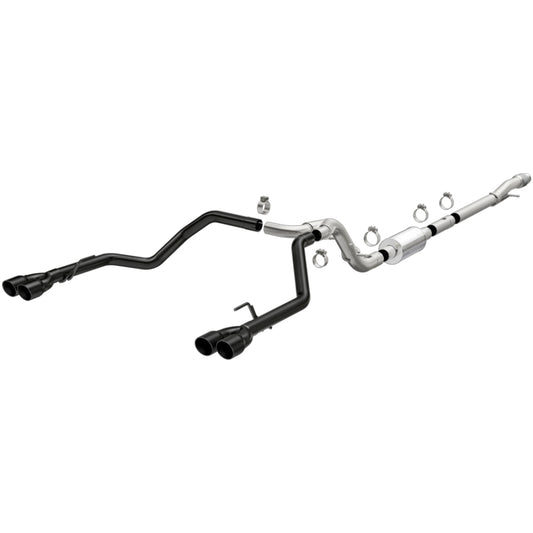 MagnaFlow 2019 Chevy Silverado 1500 V8 5.3L Street Series Quad Split Rear Exhaust w/ Black Tips Magnaflow