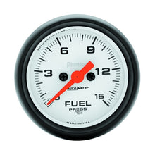 Load image into Gallery viewer, Autometer Phantom Fuel Pressure gauge 52mm 0-15 PSI Full Sweep Elec w/o peak &amp; Valley