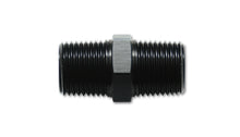 Load image into Gallery viewer, Vibrant 1/4in NPT x 1/4in NPT Straight Union Pipe Adapter Fitting - Aluminum - eliteracefab.com