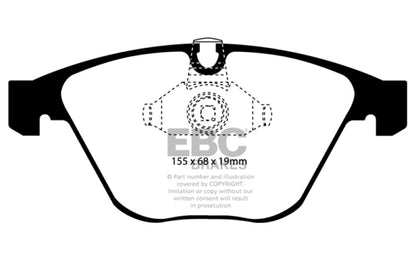 EBC 08-10 BMW M3 4.0 (E90) Redstuff Front Brake Pads - eliteracefab.com