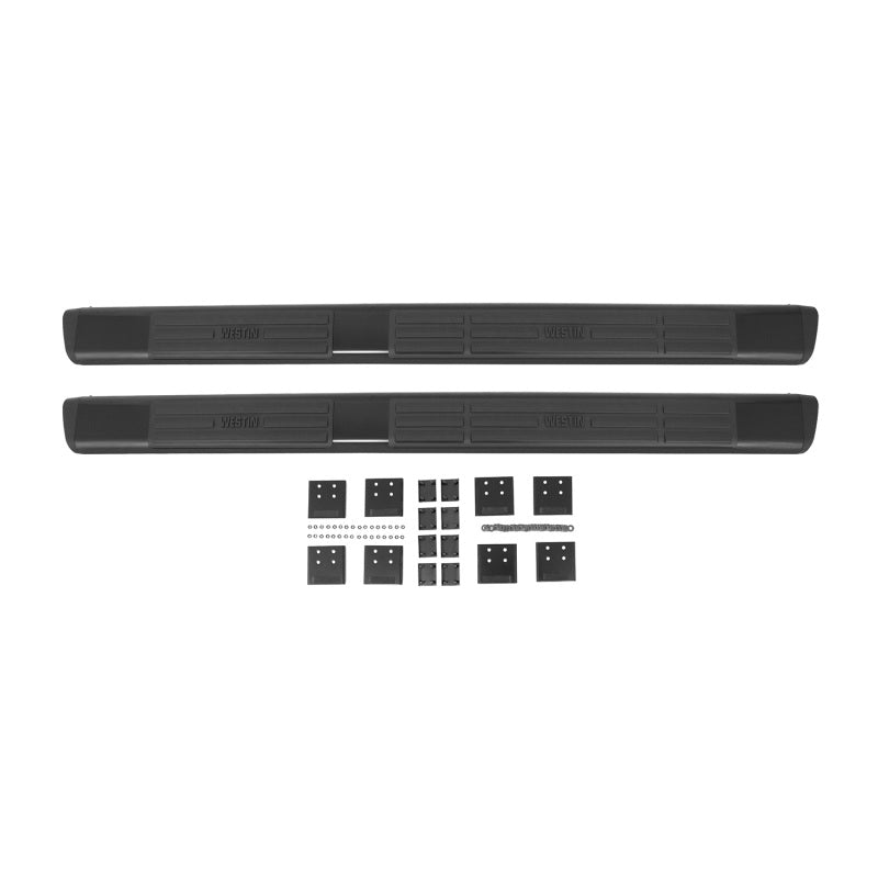 Westin Premier 6 in Oval Side Bar - Mild Steel 75 in - Black - eliteracefab.com
