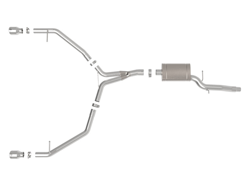 afe MACH Force-Xp 13-16 Audi Allroad L4 SS Axle-Back Exhaust w/ Polished Tips aFe
