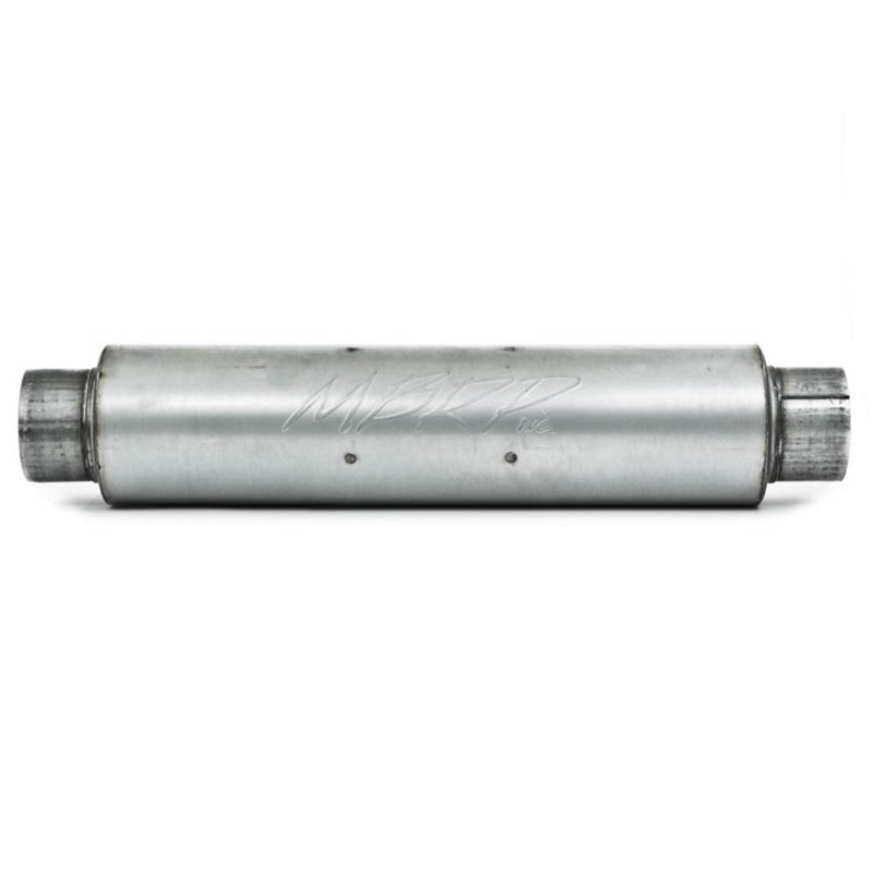MBRP Universal Quiet Tone Muffler 4in Inlet/Outlet 24in Body 6in Dia 30in Overall Aluminum - eliteracefab.com